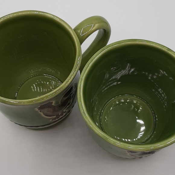 Cracker Barrel Old Country Store Green Elegant Rooster Coffee Tea Mug Stoneware - Picture 4 of 6